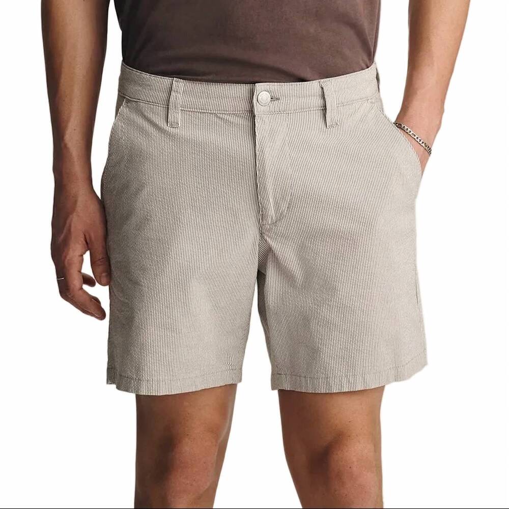NEW MAVI seersucker nate shorts in sand